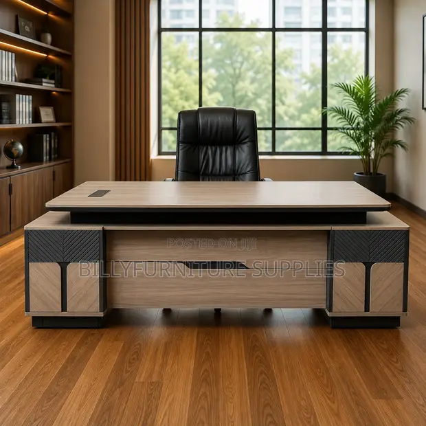Signature Executive Office Desk - Contemporary Luxury Director's Table - 1