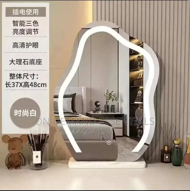 Cloud-Shaped LED Tabletop Vanity Mirror - 1