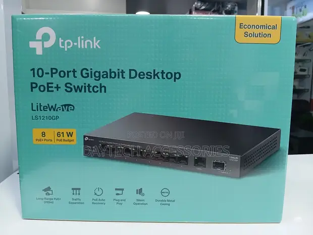 TP-Link LiteWave LS1210GP 10-Port Unmanaged Desktop Switch - 1