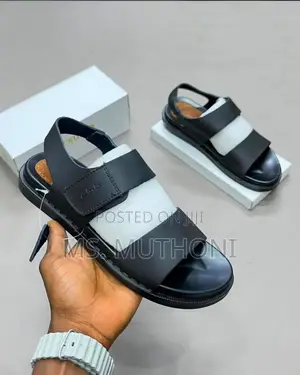 Clarks Black Double-Strap Men's Slingback Sandals