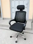Kiti cha Ofisi cha Ergonomic Mesh - Kina Marekebisho ya Kichwa na Mikono - 2