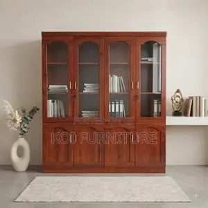 Four Drawer Executive Mahogany Finish Office Cabinet