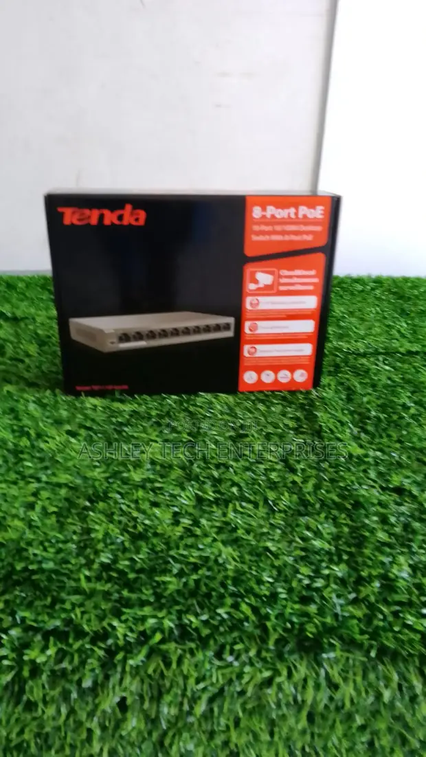 Tenda 8-Port PoE Switch - CCTV IP Camera Switch - 1