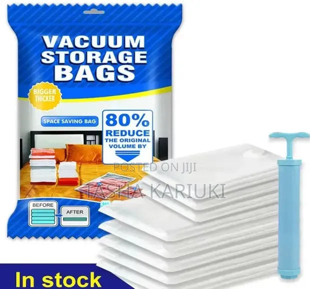 5 Piece Vacuum Storage Bags with Free Pump - 1