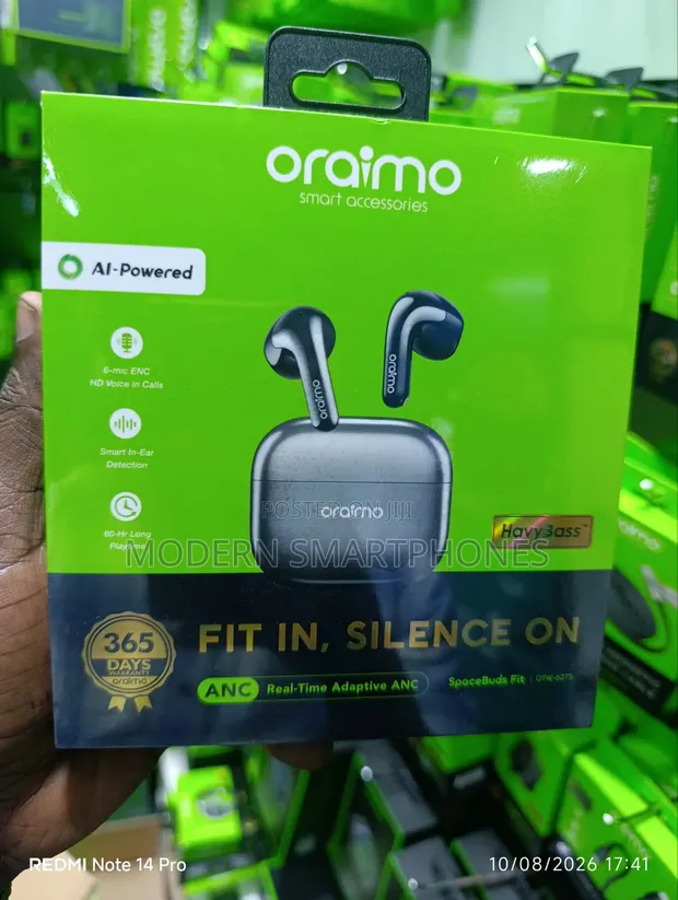 New Spacebuds Fit 6 Mic 60hrs AI Powered ANC Bluetooth Earphones - 1