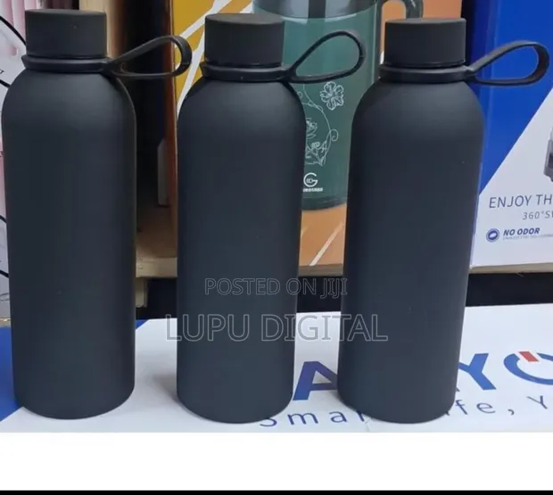 Matte Black Printable Flask - 1