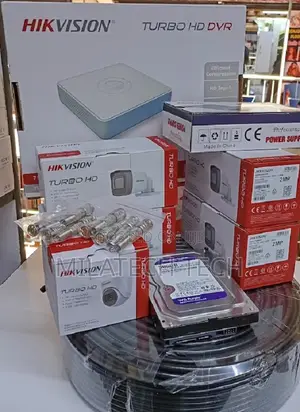 Seti Kamili ya Kamera 4 za CCTV za Hikvision | Kifaa cha Usalama cha DVR cha Chaneli 4
