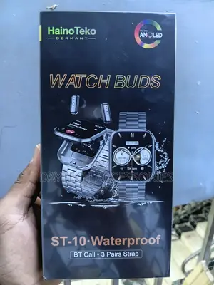 Haino Teko ST-10 2-in-1 Smartwatch with Built-in Wireless Earbuds