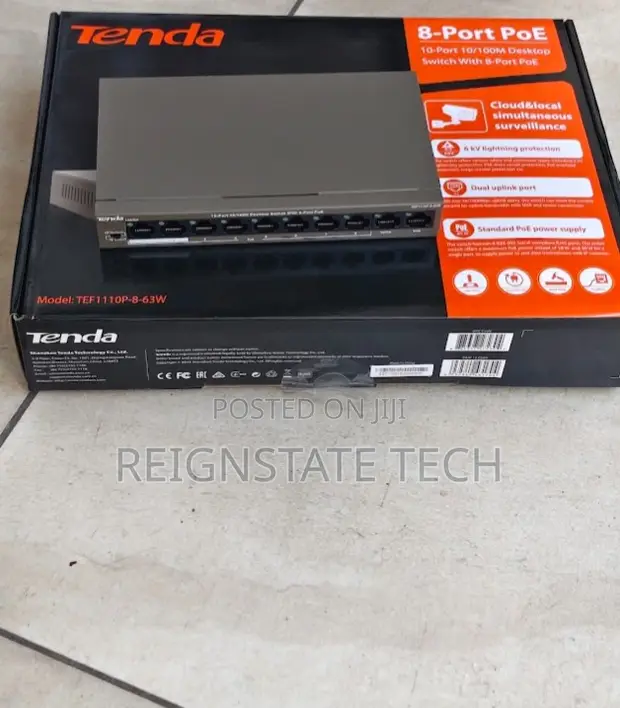 Tenda TEF1110P-8-63W 8-Port PoE Switch - 1