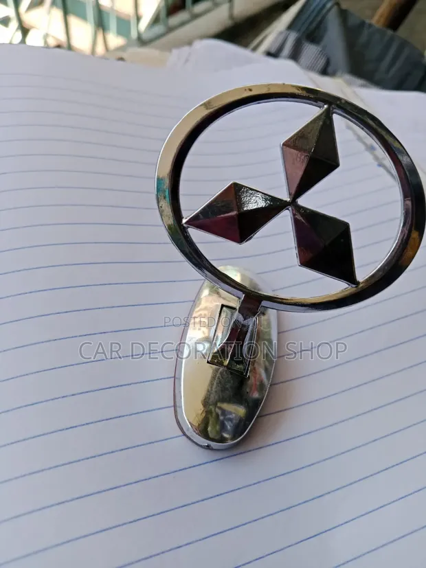 Chrome Polished Finish Mitsubishi Front Hood/Bonnet Standing Emblem - 1
