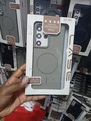 Kava ya Simu ya Kijivu ya Magnetic Matte kwa Samsung Galaxy S21 Ultra