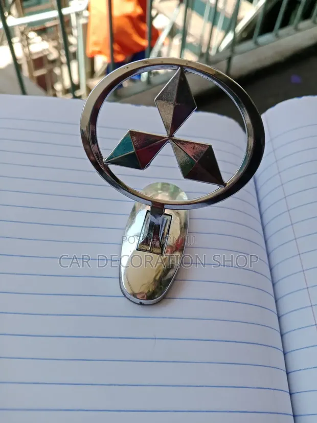 Mitsubishi Three-Diamond Logo Self-Adhesive Bonnet Emblem - 1