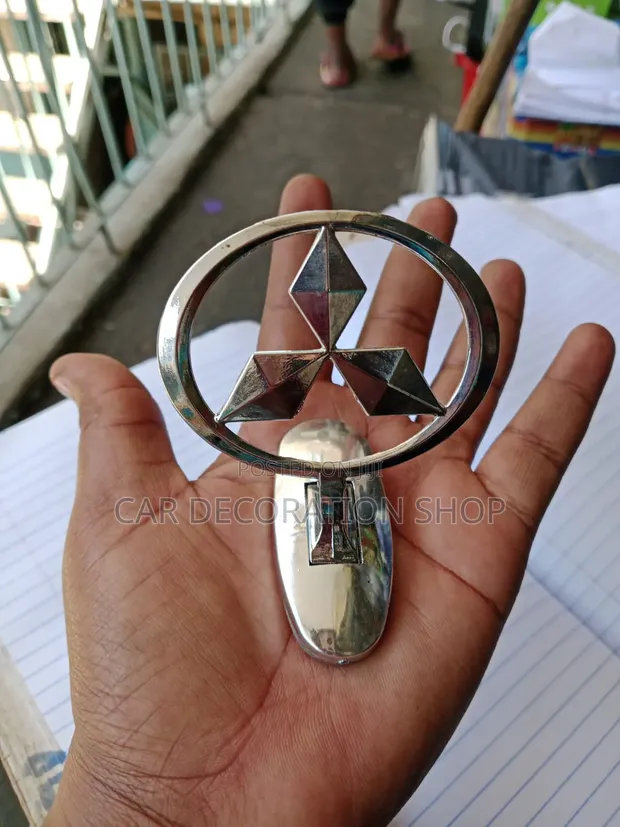 Mitsubishi Bonnet Logo with Water and Rust Resistant Metal - 1