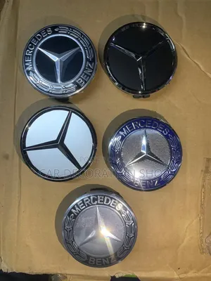 Kofia za Katikati za Rimu za Mercedes-Benz Rangi Tofauti - 1pc
