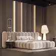Luxury Upholstered Bubble Bed with Curved Frame - 2