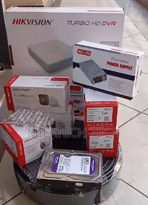 Kifurushi cha Kamera 4 za Hikvision CCTV | Seti Kamili ya Usalama ya DVR ya Chaneli 4