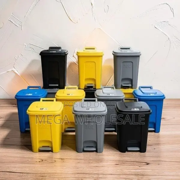 Pipa la Taka la Lita 30 la Plastiki Ngumu lenye Pedali - 1