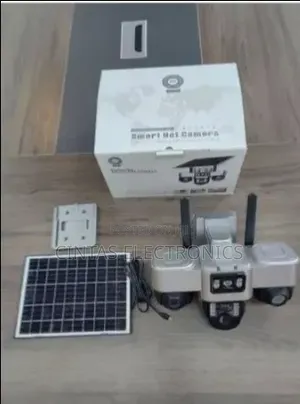 V380 Pro 6MP Triple Lens Triple Screen Camera with Solar Panel