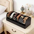 6-Slot Bamboo Belt Organizer - 2