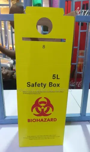 5 Liter Biohazard Sharps Container