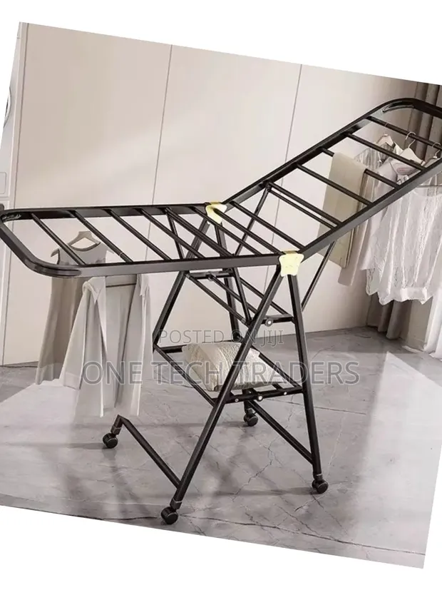Movable Foldable Portable Laundry Drying Rack - 1