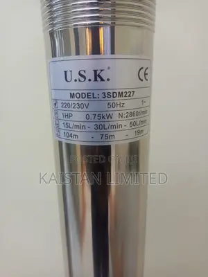 Pampu ya Kisima Kirefu USK 1HP 750W – Urefu Max 126M