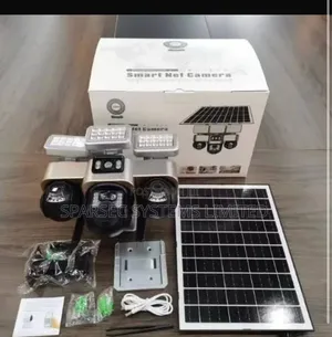 V380Pro 4G Triple Lens Solar Security Camera with Floodlights