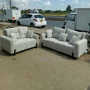 Sofa Nyeupe ya Kisasa ya Seti 5
