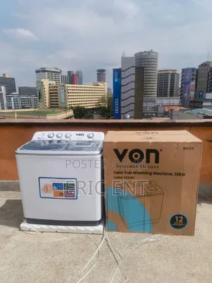 Von 13kg Twin Tub Washing Machine - White