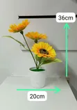 Sunflower Artificial Flowers Pots - 3