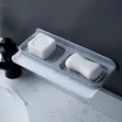 Double Sides Wall Mounted Adhesive Soap Holder/Box - 3