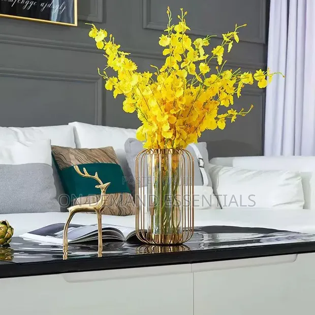 Modern Nordic Luxury Home Decor Contemporary Shape Flower Glass Vase - 1