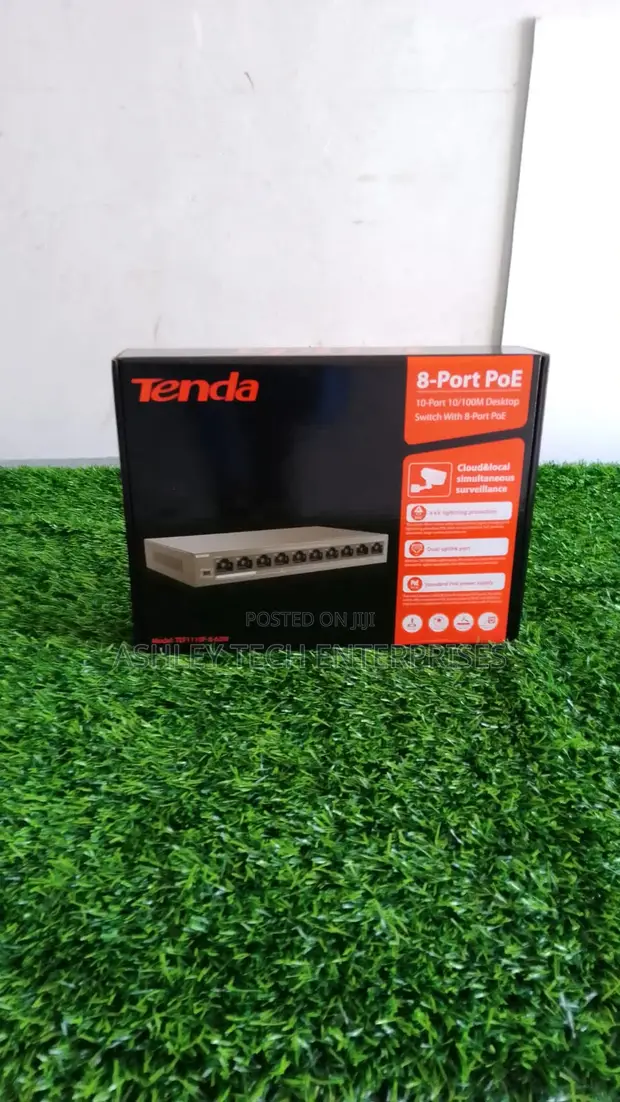 Deluxe Tenda 8-Port PoE Switch – Reliable IP Surveillance Switch - 1