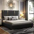 Bed; Modern Luxury King Size Bedroom Bed for Spacious Master Suites - 4