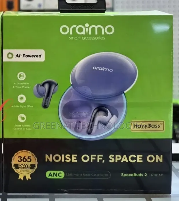 ORAIMO SpaceBuds 2 OTW-631 Earbuds AI Voice Translation Lavender - 1