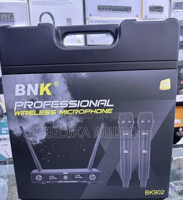Original BNK BK902 Dual Handheld UHF Wireless Microphone Set (Brand N - 1