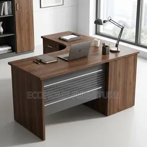 Executive Office Desk L Shaped Wooden Manager Workstation