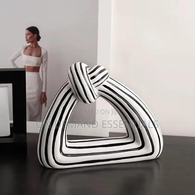 Interior Creative Black White Stripes Abstract Home Decoration - 1