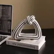 Interior Creative Black White Stripes Abstract Home Decoration - 5