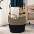Large 65L Cotton Rope/ Decorative Woven Basket With Extended Handles - 1