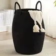Large 65L Cotton Rope/ Decorative Woven Basket With Extended Handles - 3