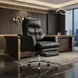 Office Chair; Heavy Leather Office Executive High Back Chair - 3