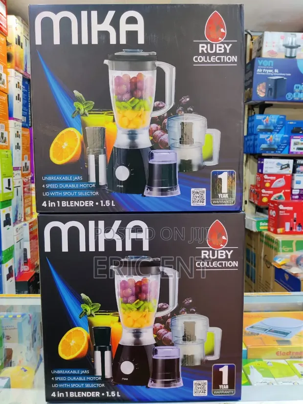 Mika Series MIKA Blender, 1.5L, 4 in 1, With Grinder - 1
