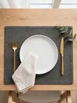 Linen Look Wipeable Placemats/Tablemats - 3
