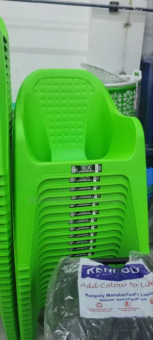 Bright Green Rok Plastic Chairs