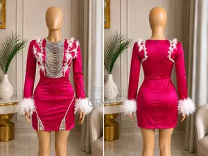Pink Satin Party Mini Dress
