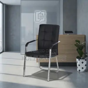 Mid Back Leather Home Office Visitor Chair