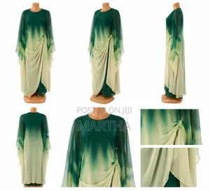 Gauni Refu la Elegant la Emerald Green Ombre