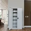 Grey 2-Door Steel Office Cabinet - 3