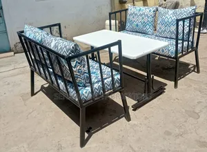 Bar Metal 2-Seater Sofa Set with Table